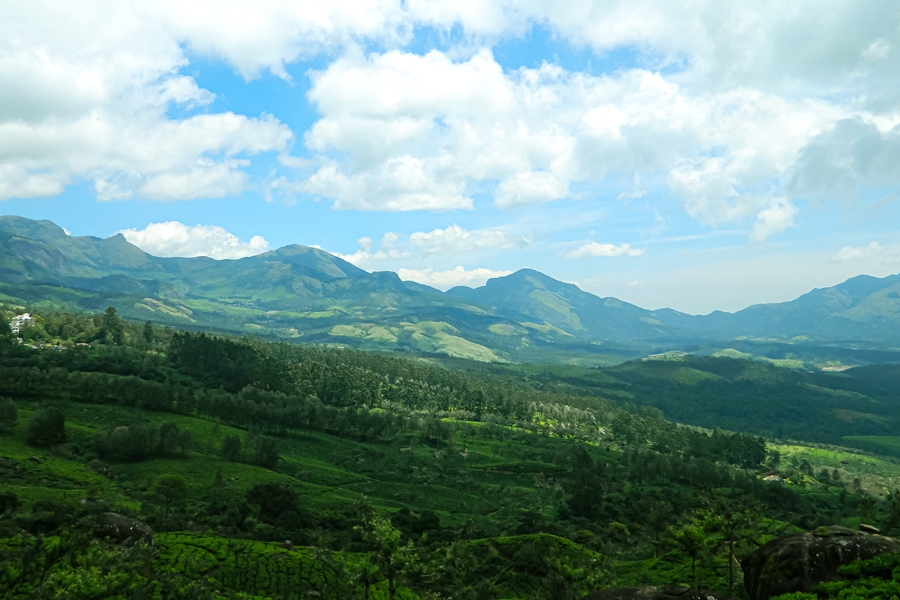 Munnar in Nilgiri Hills in Kerala